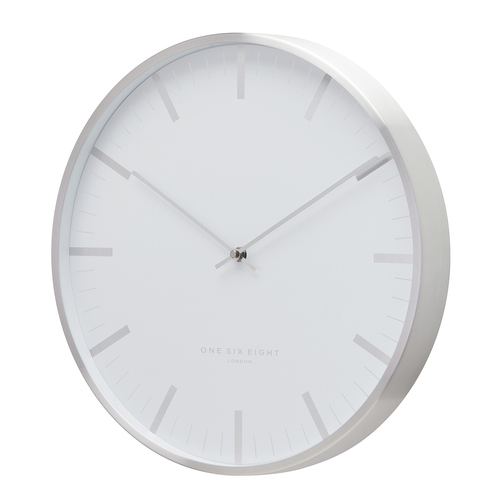JAZ 40cm Chrome Silent Wall Clock