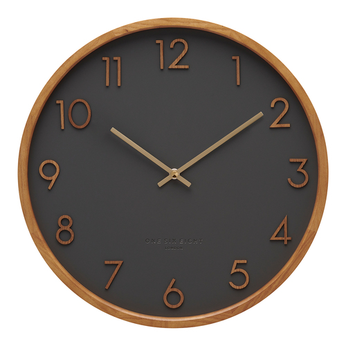 SCARLETT Charcoal 35cm Silent Wall Clock