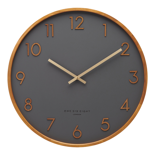 SCARLETT Charcoal 50cm Wall Clock