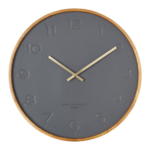FREYA Charcoal 35cm Silent Wall Clock