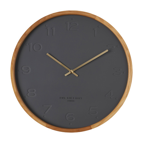 FREYA Charcoal 50cm Wall Clock