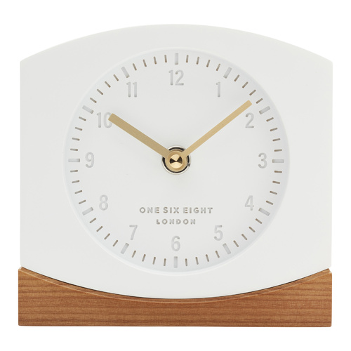 CHARLOTTE White Silent Mantel Clock