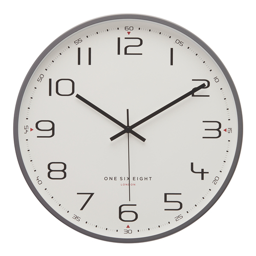 CARMEN Cool Grey 30cm Silent Wall Clock