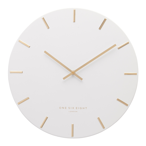 LUCA White 30cm Silent Wall Clock