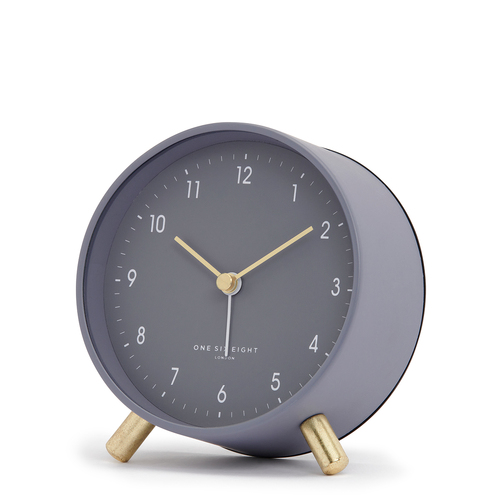 NOAH Charcoal Grey Silent Alarm Clock