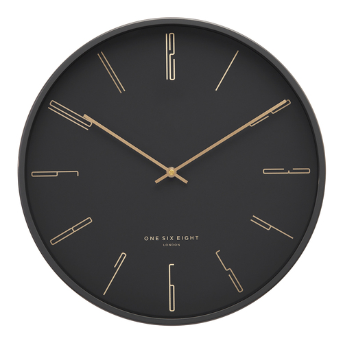 MAYA 40cm Charcoal Grey Silent Wall Clock