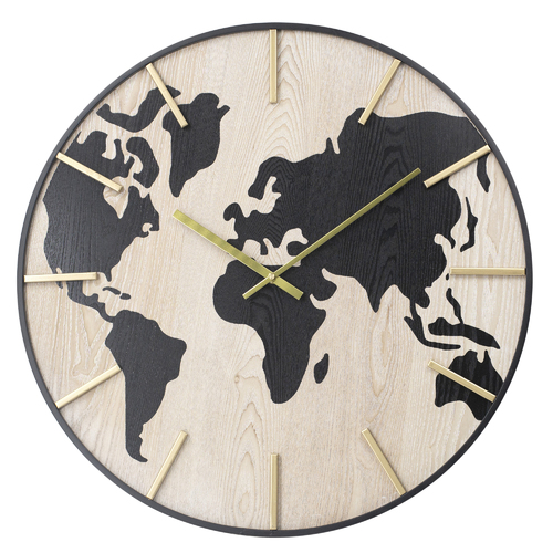 Globe Charcoal 60cm Silent Wall Clock