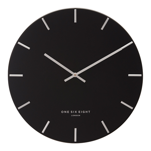 LUCA Black 40cm Silent Wall Clock