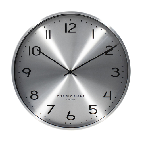 LUNA 40cm Chrome Silent Wall Clock