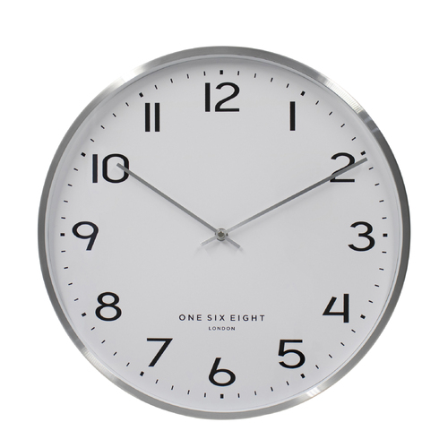 LISE 40cm Chrome Silent Wall Clock