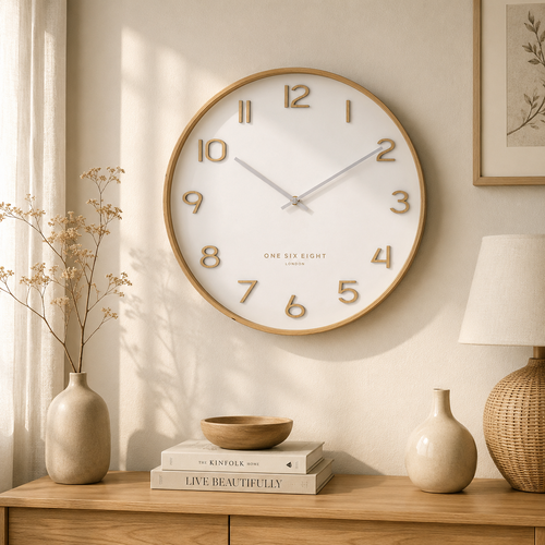 WALLACE White 41cm Silent Wall Clock