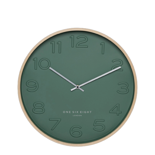 Bella Forest Green 41cm Silent Wall Clock