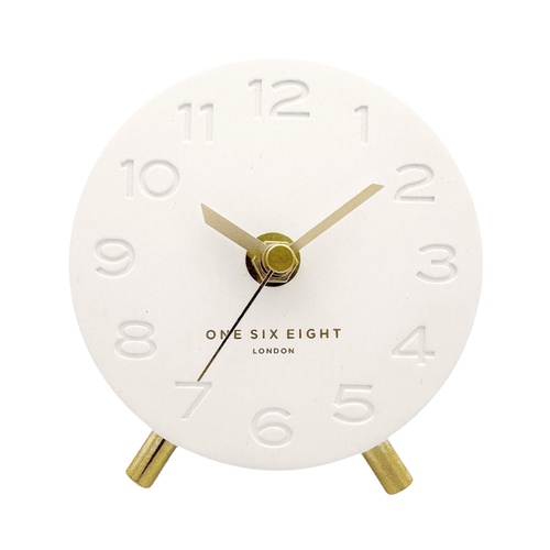 ARIEL White Silent Mantel Clock