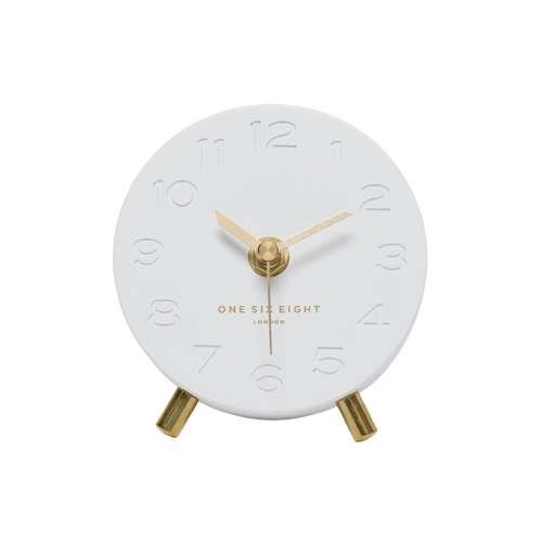 ARIEL White Silent Mantel Clock
