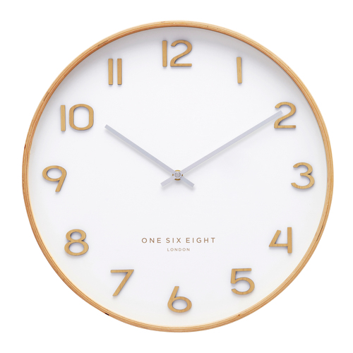 WALLACE White 30cm Silent Wall Clock