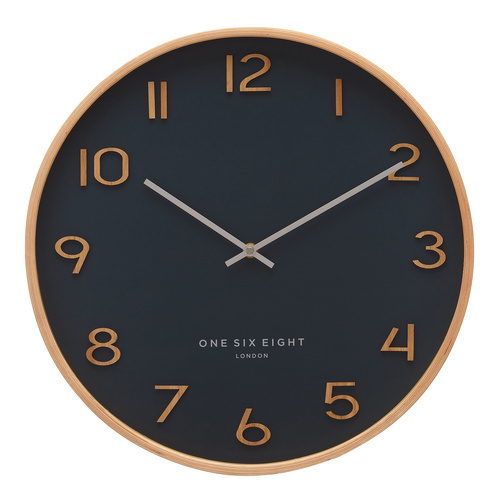 WALLACE petrol Blue 30cm Silent Wall Clock