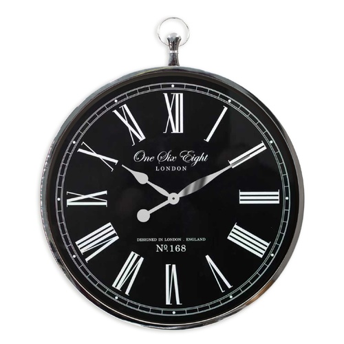 CHARLIE Black 70cm Roman Wall Clock