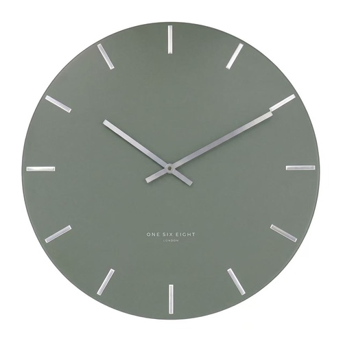 LUCA Olive Green 40cm Silent Wall Clock