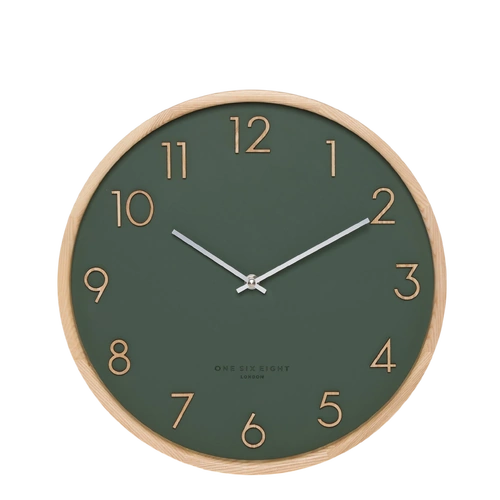 SCARLETT Olive Green 35cm Silent Wall Clock