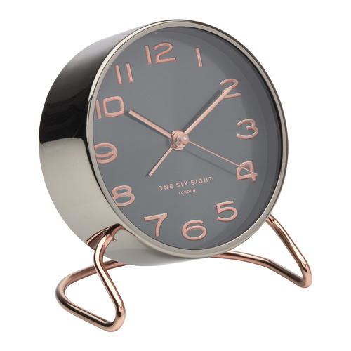 ISABELLE Gunmetal Silent Alarm Clock