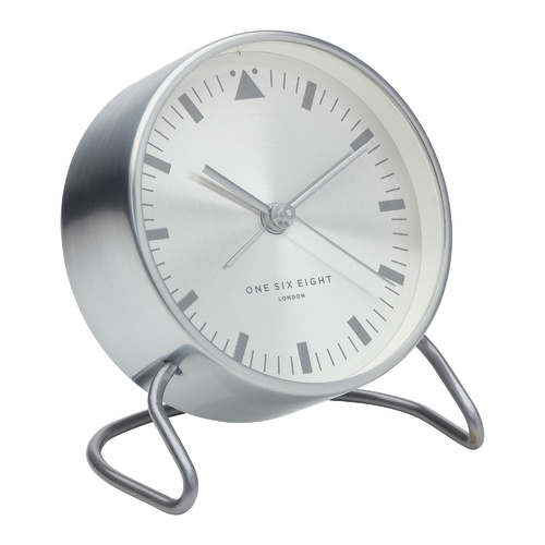 LARA Silver Silent Alarm Clock