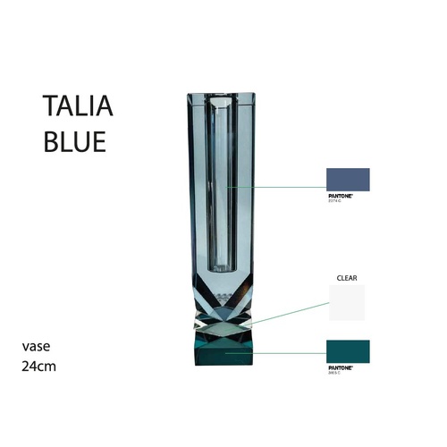 Talia Blue Vase 24cm