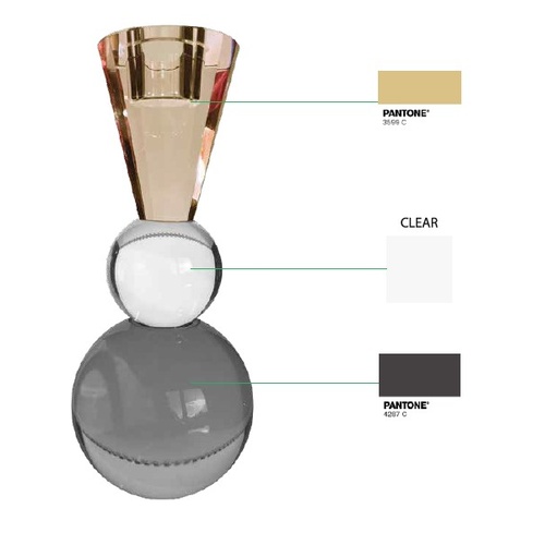 Nora Grey Candle Holder 22cm