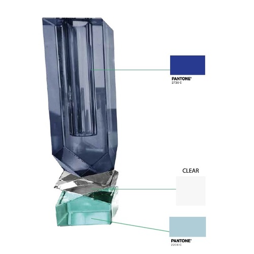 Anges Blue Vase Holder 22cm