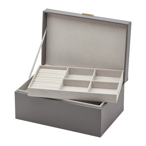 ROSIE Charcoal Grey Large Jewellery Box