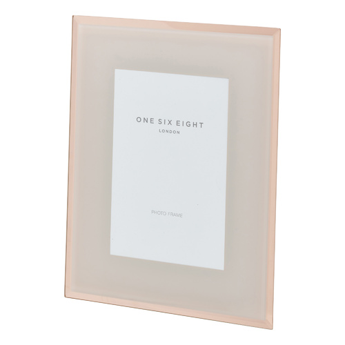 10 x 8 Blush / Rose Gold Glass Photo Frame