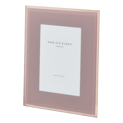 10 x 8 Dusty Rose Glass Photo Frame