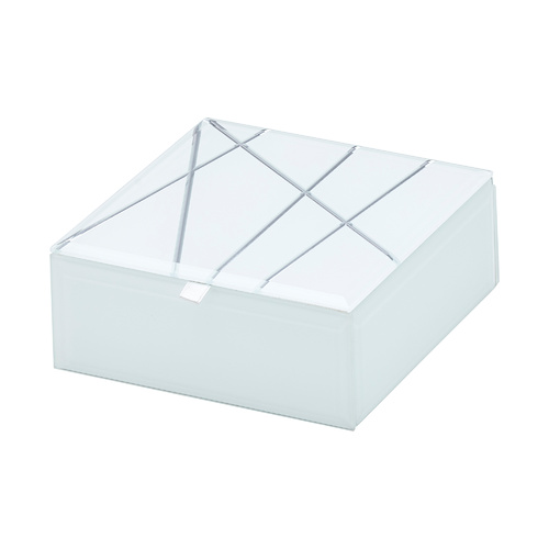 Geo Silver Small Jewellery Box
