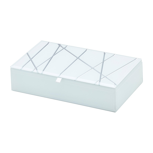 Geo Silver Medium Jewellery Box