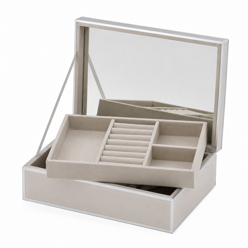 SARA Cloud Grey Large Jewellery Box