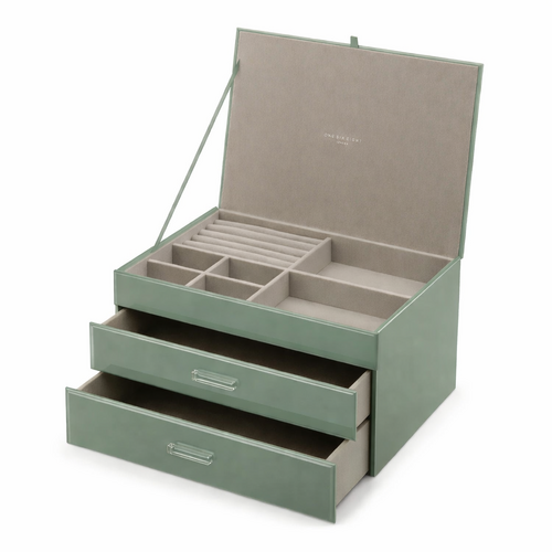 GABRIELLA Olive Green XL Jewellery Box