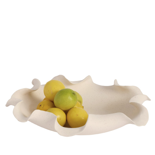 LOTTIE Decorative Bowl Cream Speckled 34cm