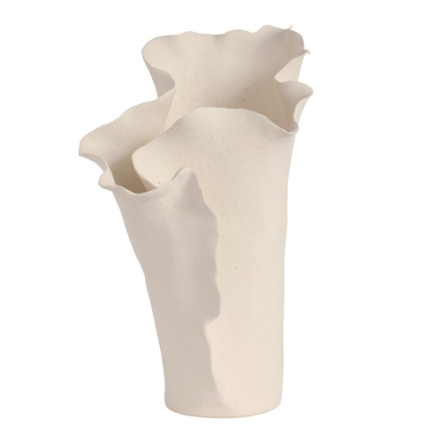 Sarah Vase Cream Speckled 39cm