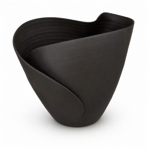 MIKA Sculptural Vase Black 35cm