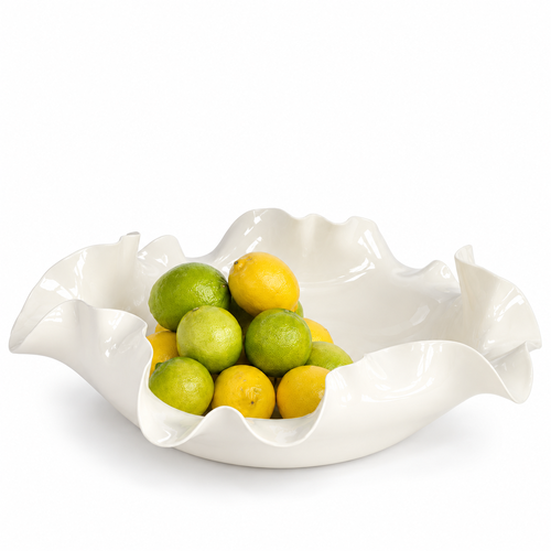 NICOLE Bowl White Gloss Finish 40cm