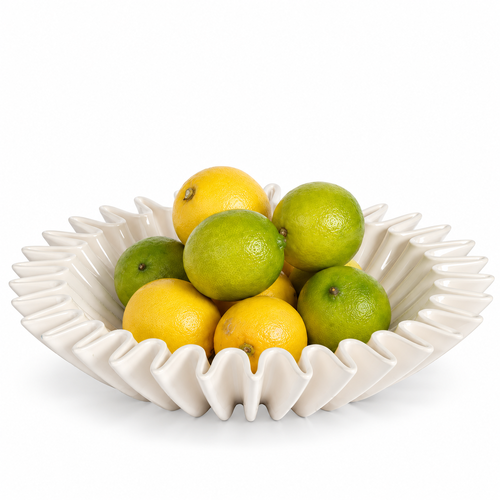 MONIQUE Fruit Bowl White Gloss Finish 29cm