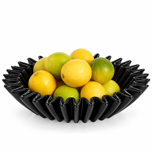 MONIQUE Fruit Bowl Black Gloss Finish 29cm