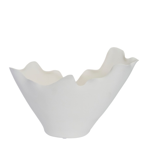 DUNE White Bowl Gloss Finish 43cm