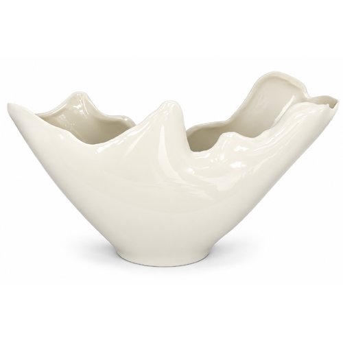 DUNE White Bowl Gloss Finish 43cm