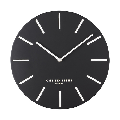 CHLOE Black 30cm Silent Wall Clock