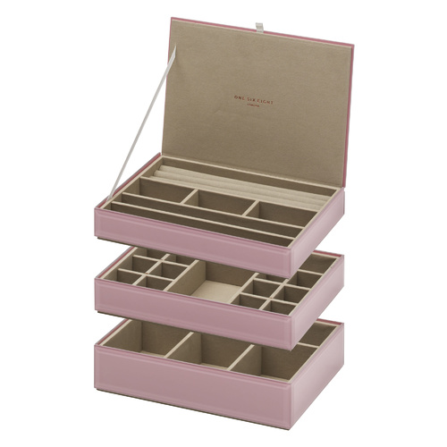 Stackable Jewellery Box Set - Dusty Rose