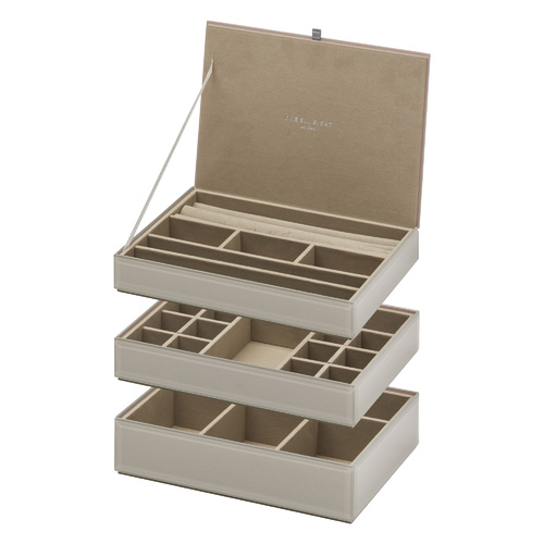 Stackable Jewellery Box Set - Grey